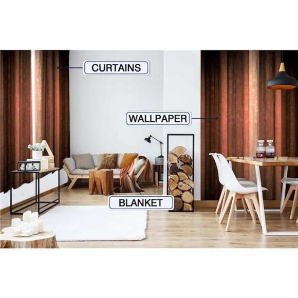 Brown Burnt Orange Curtains 42W x 63H Inch Rod Pocket Rustic Bedroom Decor Rust - Picture 6 of 6